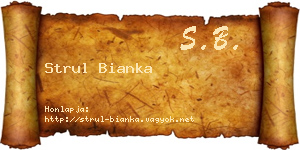 Strul Bianka névjegykártya